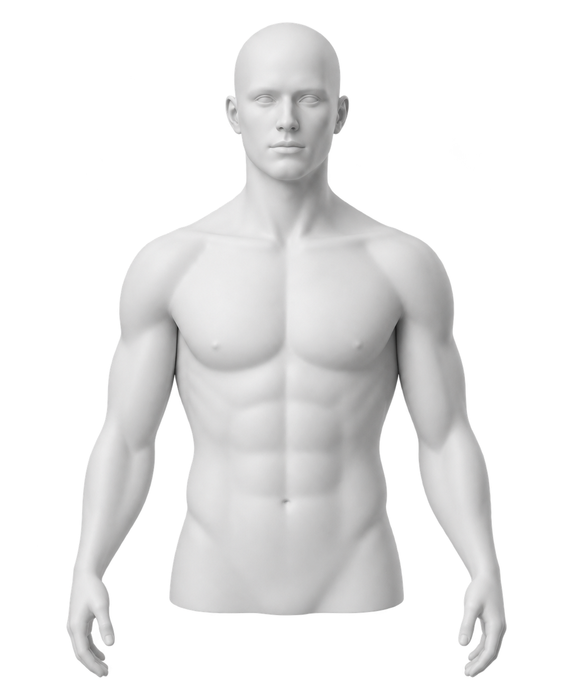 Front-facing body diagram showing forehead, chest, and forearm patch positions